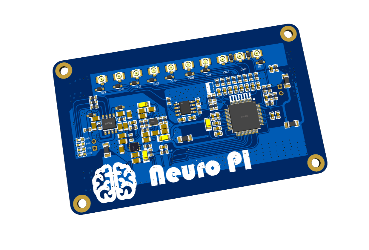 NeuroPI-8E 八通道脑电采集板
